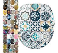 Sanilo Soft Close Toilet Seat with Quick Release, Toilet Lid Detachable at the Press of a Button, Easy Installation from Above (Palazzo)