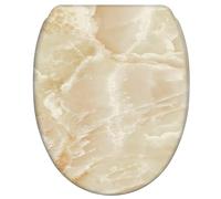 Sanilo Soft Close Toilet Seat with Quick Release, Toilet Lid Detachable at the Press of a Button, Easy Installation from Above (Marble Nature)