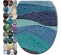 Sanilo Soft Close Toilet Seat with Quick Release, Toilet Lid Detachable at The Press of a Button, Easy Installation from Above (Marin)