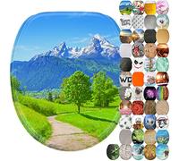 Sanilo Soft Close Toilet Seat with Quick Release, Toilet Lid Detachable at the Press of a Button, Easy Installation from Above (Alps)