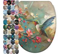 Sanilo Soft Close Toilet Seat with Quick Release, Toilet Lid Detachable at the Press of a Button, Easy Installation from Above (Petalo)