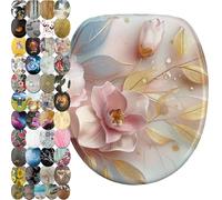 Sanilo Soft Close Toilet Seat with Quick Release, Toilet Lid Detachable at the Press of a Button, Easy Installation from Above (Florentia)