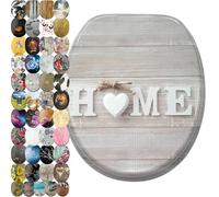 Sanilo Soft Close Toilet Seat with Quick Release, Toilet Lid Detachable at The Press of a Button, Easy Installation from Above (Home)