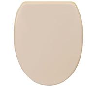 Sanilo Soft Close Toilet Seat with Quick Release, Toilet Lid Detachable at the Press of a Button, Easy Installation from Above (Beige)