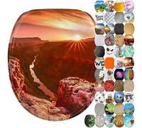 Sanilo Soft Close Toilet Seat with Quick Release, Toilet Lid Detachable at the Press of a Button, Easy Installation from Above (Grand Canyon)