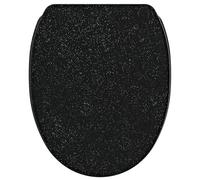 Sanilo Soft Close Toilet Seat with Quick Release, Toilet Lid Detachable at the Press of a Button, Easy Installation from Above (Glittering Black)