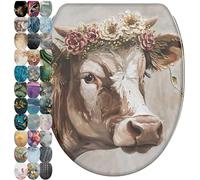 Sanilo Soft Close Toilet Seat with Quick Release, Toilet Lid Detachable at the Press of a Button, Easy Installation from Above (Berta)