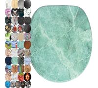 Sanilo Toilet Seat, Great Range of Colorful Toilet Seats, Stable Hinges, Easy to Mount (Marble Green)
