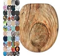 Sanilo Toilet Seat, Great Range of Colorful Toilet Seats, Stable Hinges, Easy to Mount (Rustic)