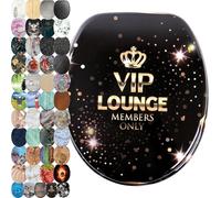 Sanilo Toilet Seat, Great Range of Colorful Toilet Seats, Stable Hinges, Easy to Mount (VIP Lounge)