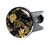 Sanilo Wash Basin Plug, Wide Choice of Beautiful Sink Plugs, Easy to Insert into the Wash Basin (Golden Leaves)