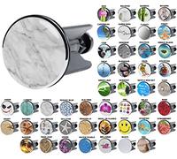 Sanilo Wash Basin Plug, Wide Choice of Beautiful Sink Plugs, Easy to Insert into the Wash Basin (Marble)