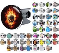 Sanilo Wash Basin Plug, Wide Choice of Beautiful Sink Plugs, Easy to Insert into the Wash Basin (Skull in Flames)