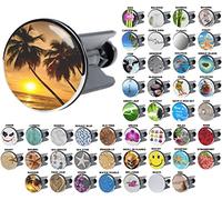 Sanilo Wash Basin Plug, Wide Choice of Beautiful Sink Plugs, Easy to Insert into the Wash Basin (Summer)