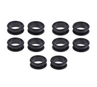 SaniMomo 10pcs Finger Rings Inserts For Hairdressing Barber Stylist Scissors Shears - Black