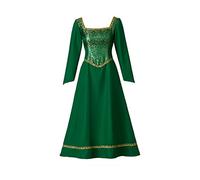 Saniplaycos Princess Cosplay Dress Green Outfits Fancy Halloween Costumes for Women, Green, XX-Large