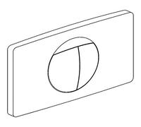 Sanit Button with Button Frame Start/Stop Alpine White 03.126.01.0000