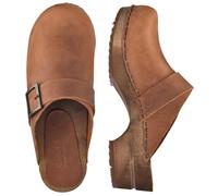 Sanita 'Big Buckle' Danish Clogs in Chestnut (453062)