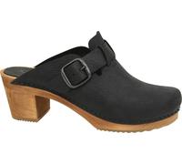 Sanita Clogs Damen Clog offen Wood-Malulo Square Open Black