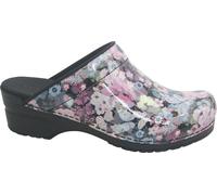 Sanita Damen Offener Clog Original-Isalena Open Rose print