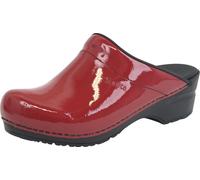 Sanita Damen Offener Clog Original-Sonja Patent Open Red