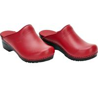 Sanita Damen Offener Clog Original-Sonja Pu Open Red