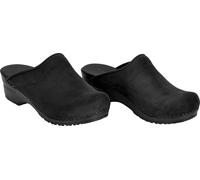 Sanita Damen Offener Clog Original-Sonja Textured Oil Op Black