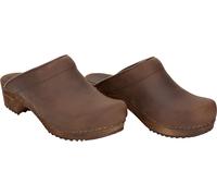 Sanita Damen Offener Clog Wood-Chrissy Open Antique Brown
