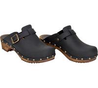 Sanita Damen Offener Clog Wood-Kristel Open Black