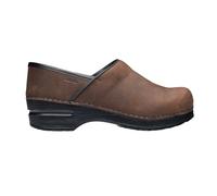 Sanita Professional Oiled Closed Clogs in Antique Brown (450206)