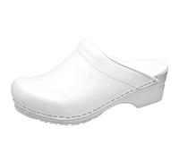 Sanita | Sonja PU Mule Clog | Original Handmade Flexible Leather Clog for Women | Anatomical Shaped Footbed with Soft Foam | White | 4 UK