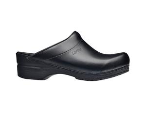 Sanita Sonja PU Smooth Clogs in Black (1500047)