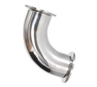 Sanitary 90 Degree Elbow Tri Clamp Connection, Stainless Steel Ferrule Fitting for Pipe Systems in Biotechnology (63MM)