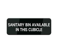 Sanitary Bin Available In This Cubicle Sign 8"X3" Black White Acrylic Self Stick Door Wall Decal For Offices Businesses House Home