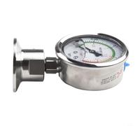 Sanitary Diaphragm Pressure Gauge, 0-0.6 MPa Range, Class 2.5 Accuracy, 304 Stainless Steel Housing & 316L Diaphragm, Tri-Clamp Connection, for Pharmaceutical