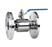 Sanitary Flange Ball Valve SS304/316 Manual Straight Ball Valve PN10/PN16 Flange Connection(DN15,SS304_PN16)