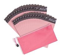 Sanitary Napkin Bag Disposal Women Personal Protection Tampons Bag, Self Sealing Menstrual Liners 100 Pcs with Zipper 1 Pack (Pink)