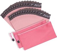 Sanitary Napkin Disposal Bag, Women Personal Disposal Bag, Self Sealing Privacy Protection Sanitary Tampons Bag, Disposal Sanitary Napkin Menstrual Liners Bag, 200 Pcs with Zipper Bag 2 Pack (Pink)