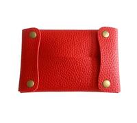 Sanitary Napkin Storage Bag - 14x8.5cm Reusable PU Leather Handkerchief Travel Pouch, Small Monthly Napkin Female Care Organizer, Cosmetics Holder, Red, verwijzen naar de beschrijving, Unisex
