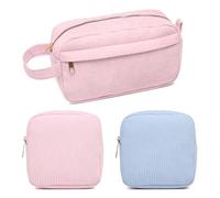 Sanitary Napkin Storage Bag, 3PCS Corduroy Period Bag