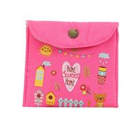 Sanitary Napkin Storage Bag Canvas Sanitary Pads Package Case Coin Purse Jewelry Organizer Credit Card Pouch Rose red