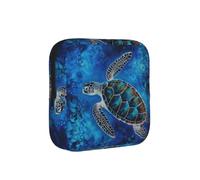 Sanitary Napkin Storage Bag for Women Portable Period Bag with Zipper | Sea Turtle-Blue Period Pouch Gifts For Teen Girls, Sanitary Pads Bag Tampons Holder For Purse, Travel