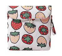 Sanitary Napkin Storage Bag Menstrual Cup Pouch Portable Sanitary Napkin Storage for Teenage Girls Women Ladies Briefcase Male With (B-Red, One Size)