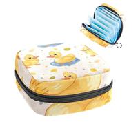 Sanitary Napkin Storage Bag, Period Bag for School Teen Girls, Duck, Portable Period Pouch with Zipper, Sanitary Pads Bag Tampons Holder for Purse