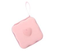 Sanitary Napkin Storage Box with Zippered Lid for Teen Girls | EVA Plastic, Slim Multigrid Organiser, Discreet Carry for Bathroom Trips, Pink