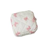 Sanitary Pad Storage Bag 2Pcs Cute Large Capacity Sanitary Napkin Storage Bags Cartoon Bow Portable Girls Physiological Period Tampon Organiser Bag Pouch(Color8)