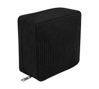 Sanitary Pad Storage Bag Portable Corduroy Sanitary Disposal Bags for Teen Girls Cute Period Bag Soft Menstrual Cup Pouch Menstruation First Pad Bags Tampon Holder for Women (Black)