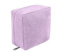 Sanitary Pad Storage Bag Portable Corduroy Sanitary Disposal Bags for Teen Girls Cute Period Bag Soft Menstrual Cup Pouch Menstruation First Pad Bags Tampon Holder for Women (Purple)