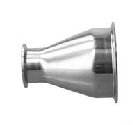 Sanitary Pipe Reducer, 1 pc 2" x 4" Tri Clamp Stainless Steel 304 for Connecting Different Diameter Pipes High Pressure Resistance and Quick Installation Food, Pharmaceutical Industry Use