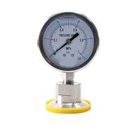 Sanitary Pressure Gauge SS316 Tri Clamp 1.5" (50.5mm) Diameter 60mm Accuracy 2.5% FS 0-600 bar Diaphragm SS 316L Manometer Pressure Gauge(-1 bar- 24 bar)